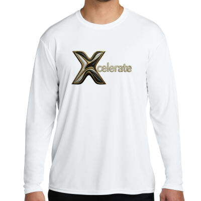 Xcelerate White Long Sleeve Performance T-shirt Thumbnail